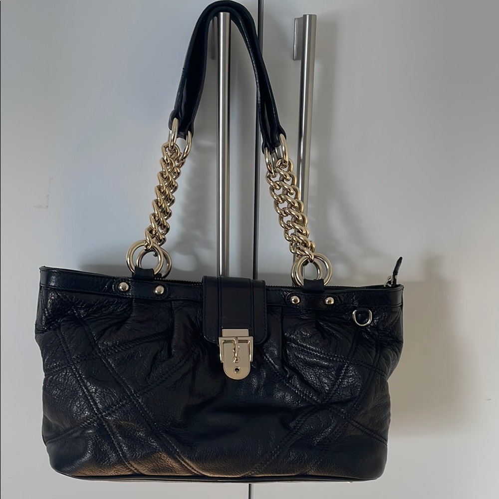 Max Mara Leather Handbag with Chain Straps